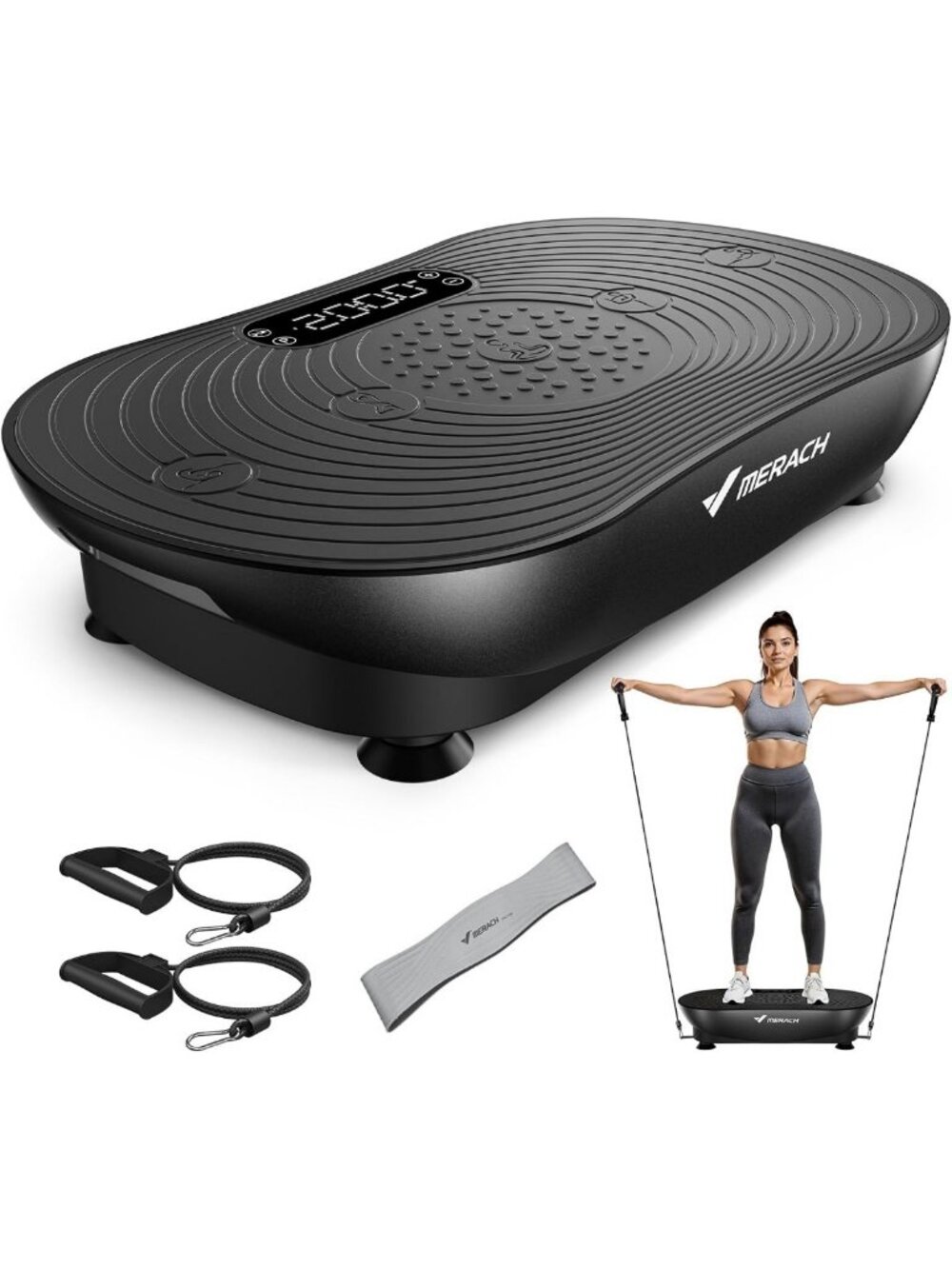 Vibration Plate Exercise Machine with Touchscreen Control & 99 Speed Settings